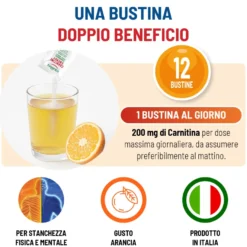 Equilibra Carnitine Energy Integratore Stanchezza Fisica E Mentale 12 Bustine
