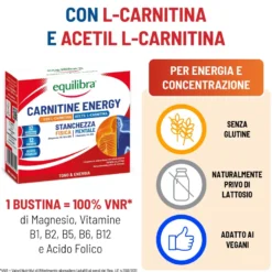 Equilibra Carnitine Energy Integratore Stanchezza Fisica E Mentale 12 Bustine