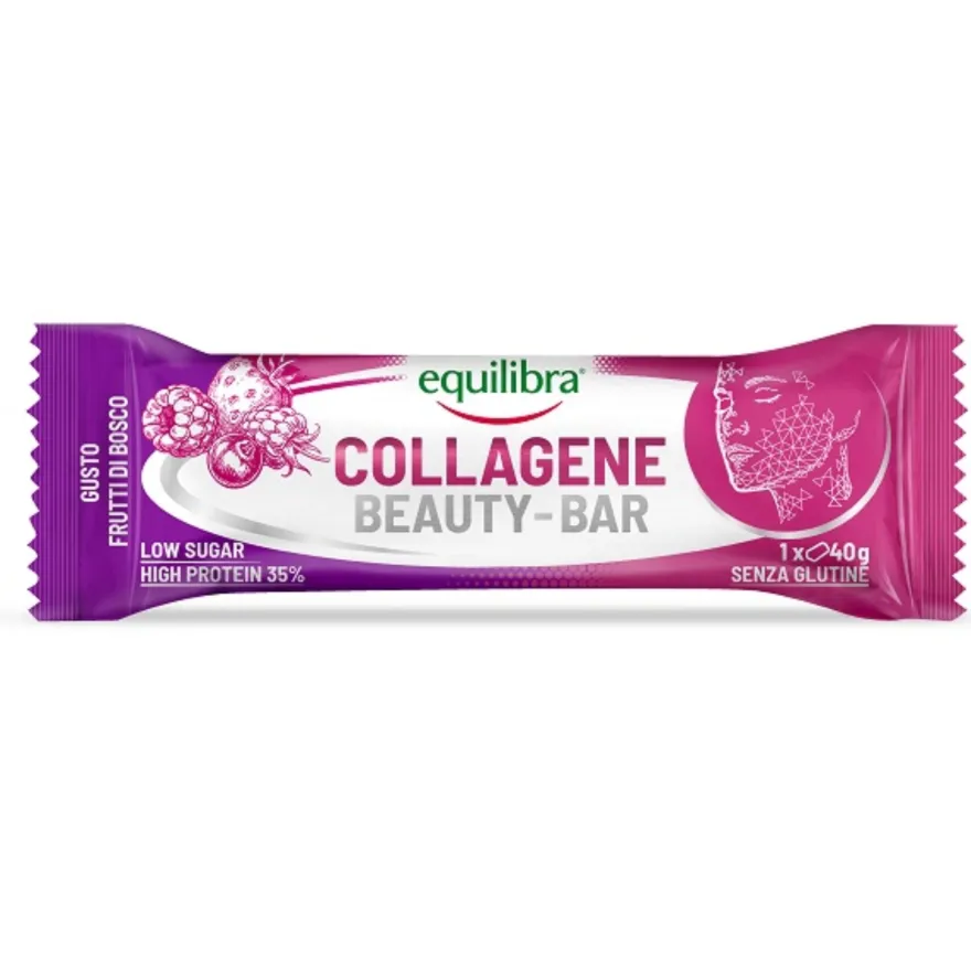 Equilibra Collagene Beauty Bar Frutti Di Bosco Barretta Benessere Pelle 40g