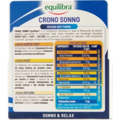 Equilibra Crono Sonno Integratore Melatonina 30 Compresse