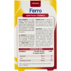 Equilibra Ferro Integratore Acido Folico E Vitamina C 60 Perle