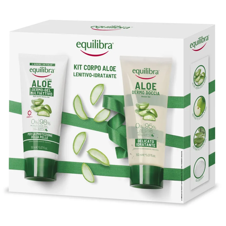 Equilibra Kit Corpo Aloe Lenitivo Dermo Gel 150ml + Dermo Doccia 150ml