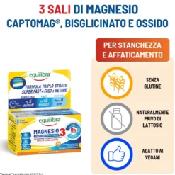 Equilibra Magnesio Compresse Triplo Strato Integratore Energia E Stanchezza 30 Compresse