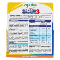 Equilibra Magnesio Compresse Triplo Strato Integratore Energia E Stanchezza 30 Compresse