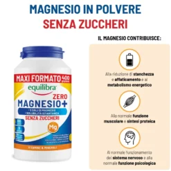 Equilibra Magnesio+ Zero Integratore Stanchezza 400g