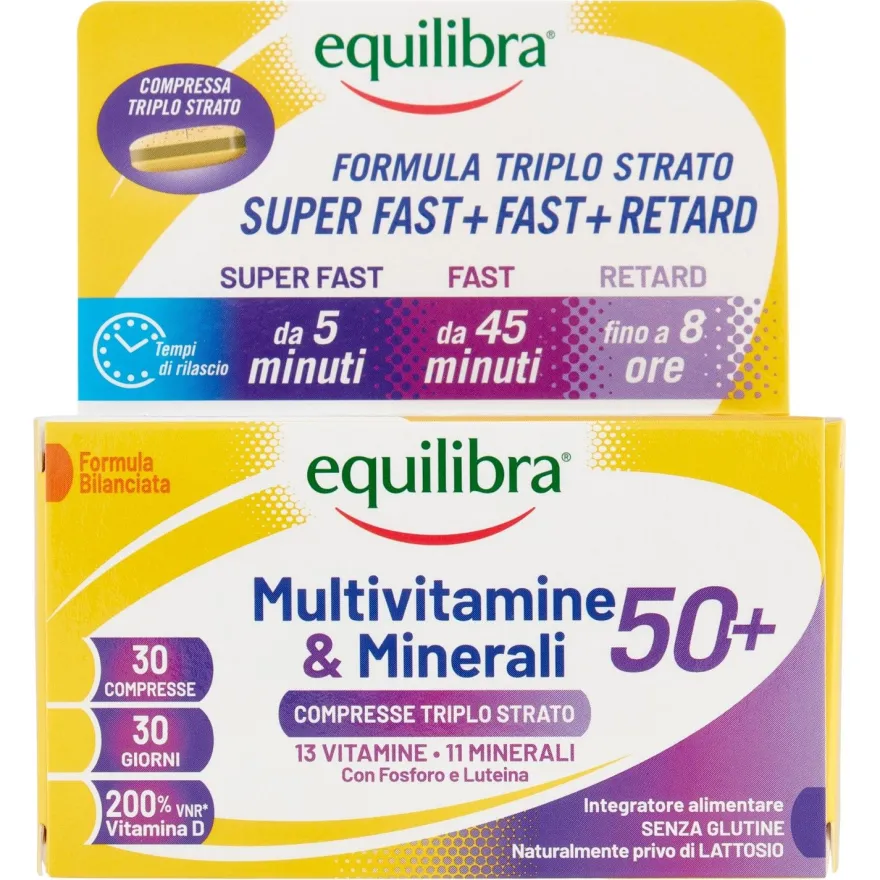 Equilibra Multivitamine E Minerali 50+ 30 Compresse Triplo Strato