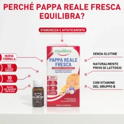 Equilibra Pappa Reale Fresca Integratore Stanchezza 10 Flaconcini