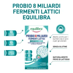 Equilibra Probio 8 Miliardi Integratore Fermenti Lattici 10 Flaconcini