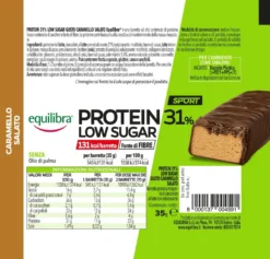 Equilibra Protein 31% Low Sugar Caramello Salato 1 Barretta Da 35g