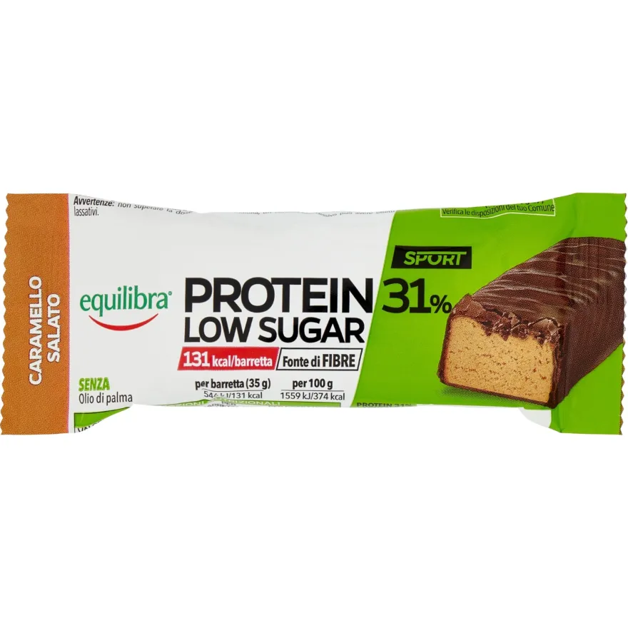 Equilibra Protein 31% Low Sugar Caramello Salato 1 Barretta Da 35g