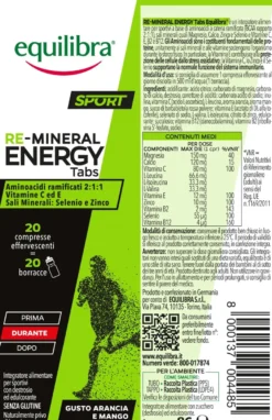 Equilibra Re-mineral Energy Tabs 20 Compresse