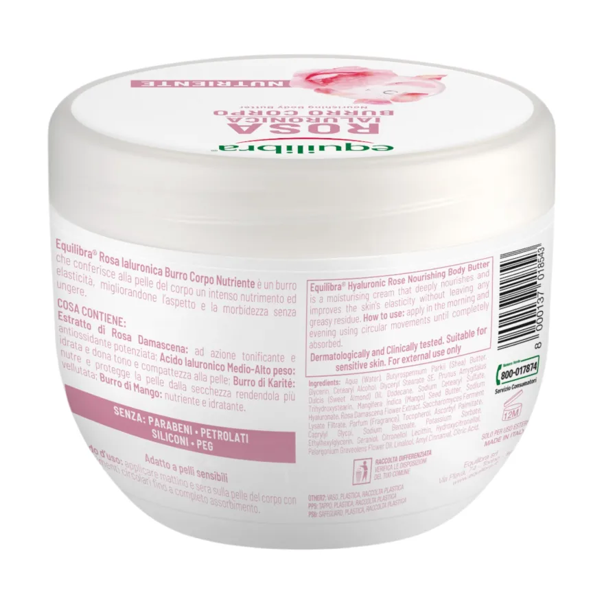 Equilibra Rosa Ialuronica Burro Corpo Nutriente 300ml