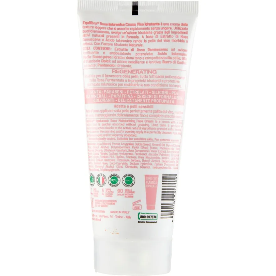 Equilibra Rosa Ialuronica Crema Viso Idratante 75ml