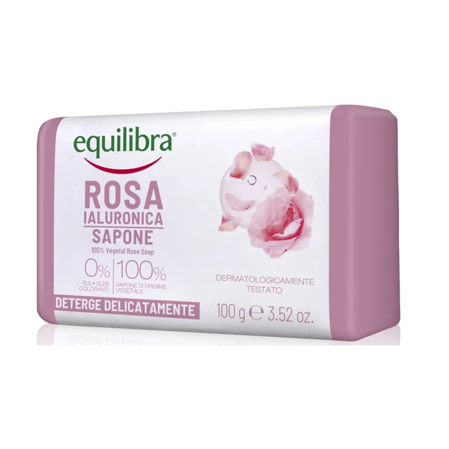 Equilibra Rosa Ialuronica Sapone 100% Vegetale 100g