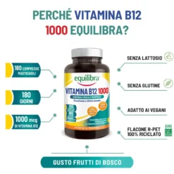 Equilibra Vitamina B12 1000 180 Compresse Masticabili