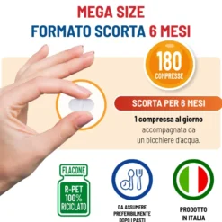 Equilibra Vitamina C 1000 Formula Retard Integratore Sistema Immunitario 180 Compresse