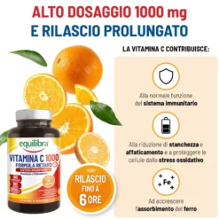 Equilibra Vitamina C 1000 Formula Retard Integratore 90 Compresse