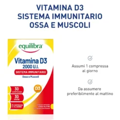 Equilibra Vitamina D3 2000ui Integratore Muscoli E Ossa 30 Compresse