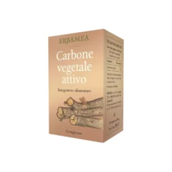 Erbamea Carbone Vegetale Attivo Integratore Intestino 100 Capsule