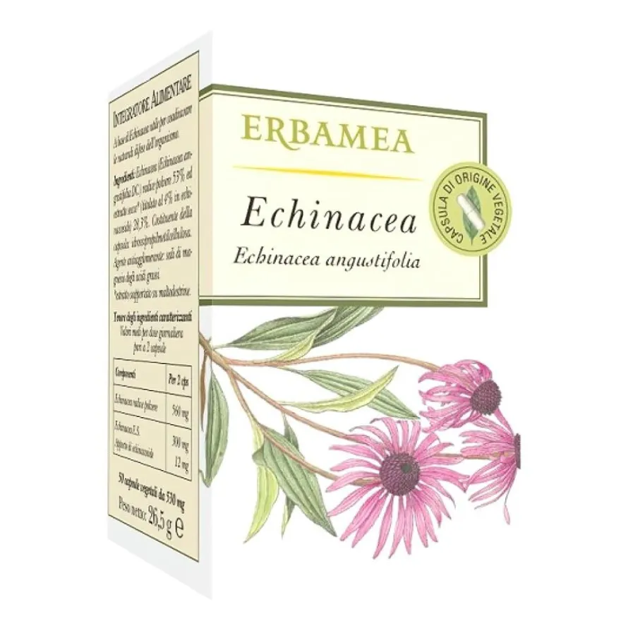 Erbamea Echinacea Integratore Difese Immunitarie 50 Capsule Vegetali