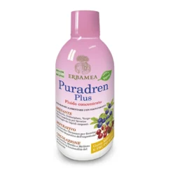 Erbamea Puradren Plus Fluido Concentrato Con Edulcoranti Gusto Mirtilli E Frutti Rossi 500ml