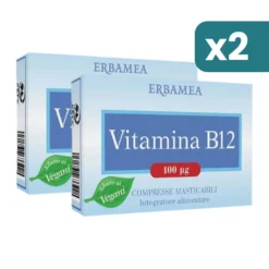 Erbamea Vitamina B12 2 confezioni da 90 Compresse Masticabili