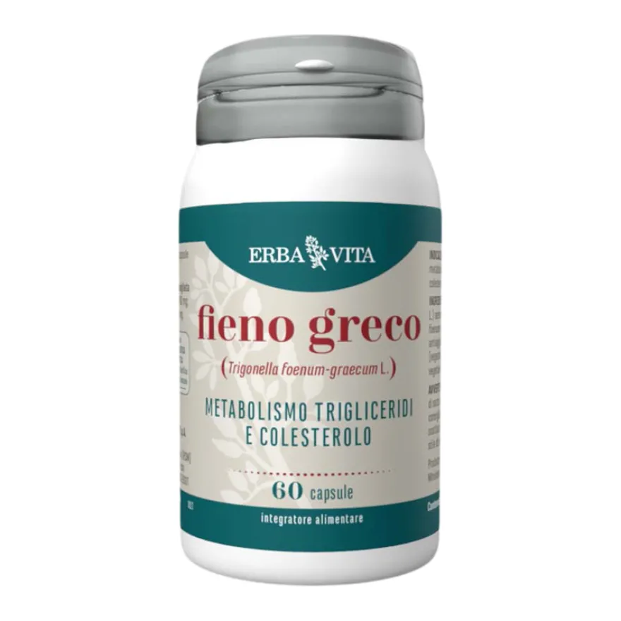 Erba Vita Fieno Greco Integratore Metabolismo Trigliceridi E Colesterolo 60 Capsule