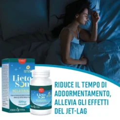 Erba Vita Lietoson Melatonina Integratore Sonno 120 Compresse Orosolubili