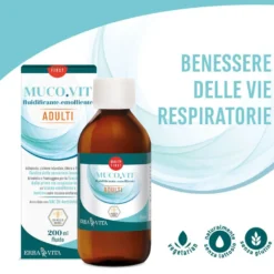 Erba Vita Mucovit Fluido Adulti Integratore Vie Respiratorie 200ml