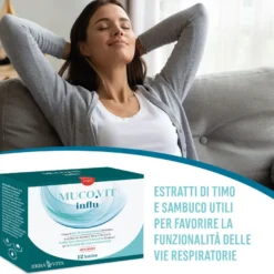 Erba Vita Mucovit Influ Integratore Tosse Grassa Gusto Arancia 12 Bustine