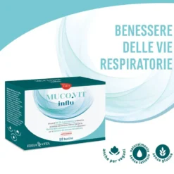 Erba Vita Mucovit Influ Integratore Tosse Grassa Gusto Arancia 12 Bustine