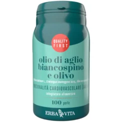 Erba Vita Olio Di Aglio, Biancospino E Olivo Integratore Funzionalità Cardiovascolare 100 Perle