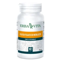 Erba Vita Olio Di Fegato Di Merluzzo Integratore Vitamina D 100 Perle