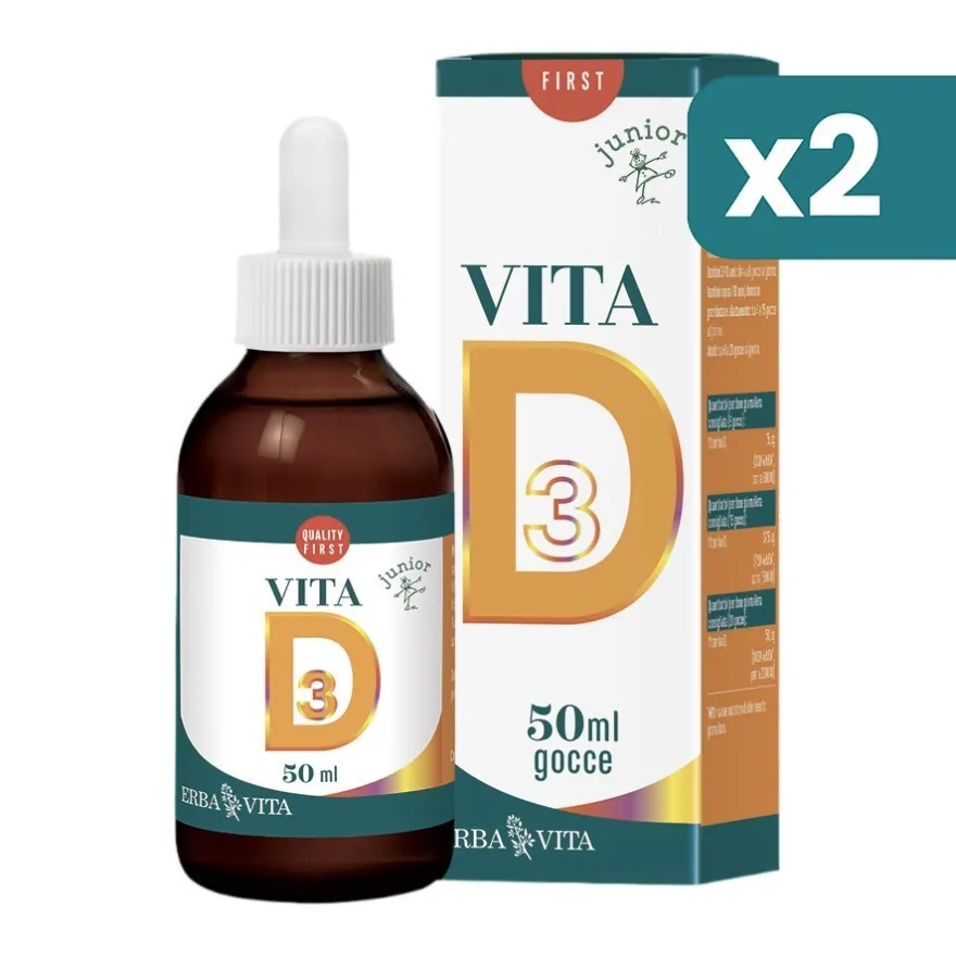 Erba Vita Vita D Gocce Integratore Vitamina D 2 confezioni da 50ml