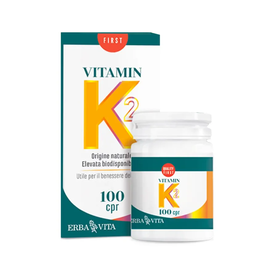 Erba Vita Vitamina K2 Integratore Ossa 100 Compresse