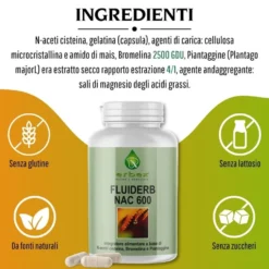 Erbex Fluiderb Nac 600 Integratore Vie Respiratorie 30 Capsule
