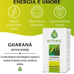 Erbex Guaranà 430mg 100 Capsule