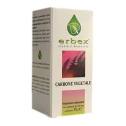 Erbex 500mg Integratore Carbone Vegetale 60 Compresse