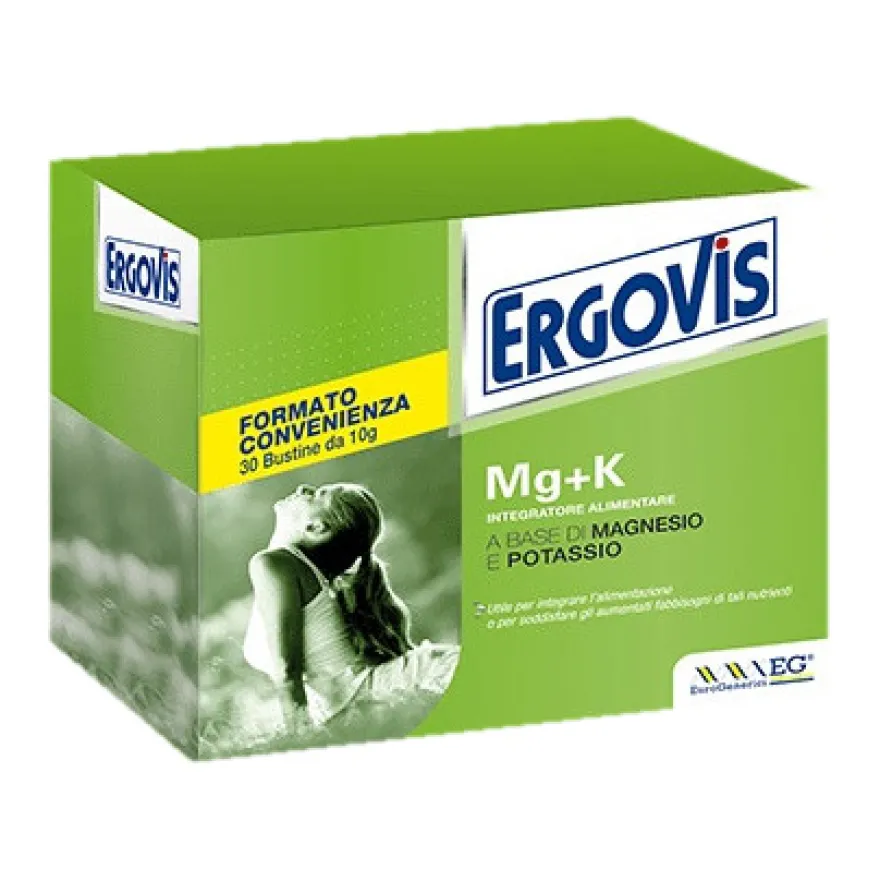 Ergovis Mg+k Integratore Magnesio E Potassio 30 Bustine