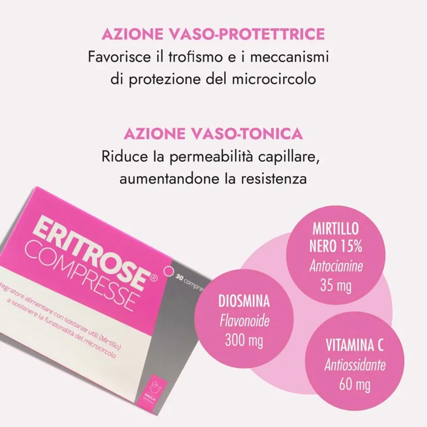 Eritrose Integratore Gambe Pesanti 30 Compresse
