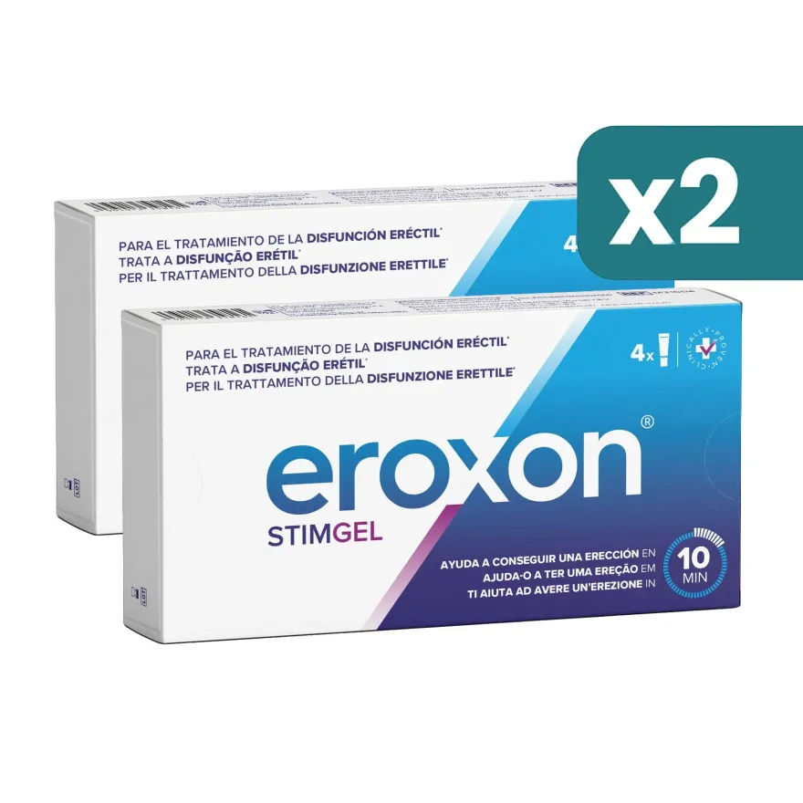 Eroxon Stimgel gel per problemi di erezione bipacco 2x4 tubetti monodose