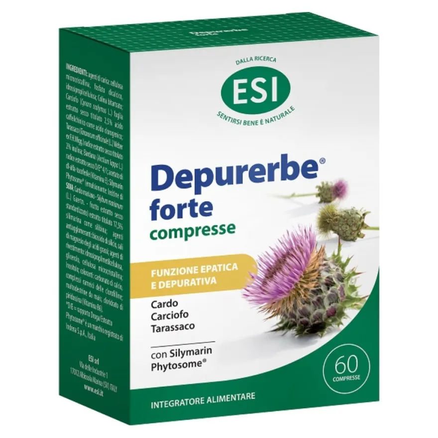 Esi Depurerbe Forte Integratore Funzione Epatica E Depurativa 60 Compresse