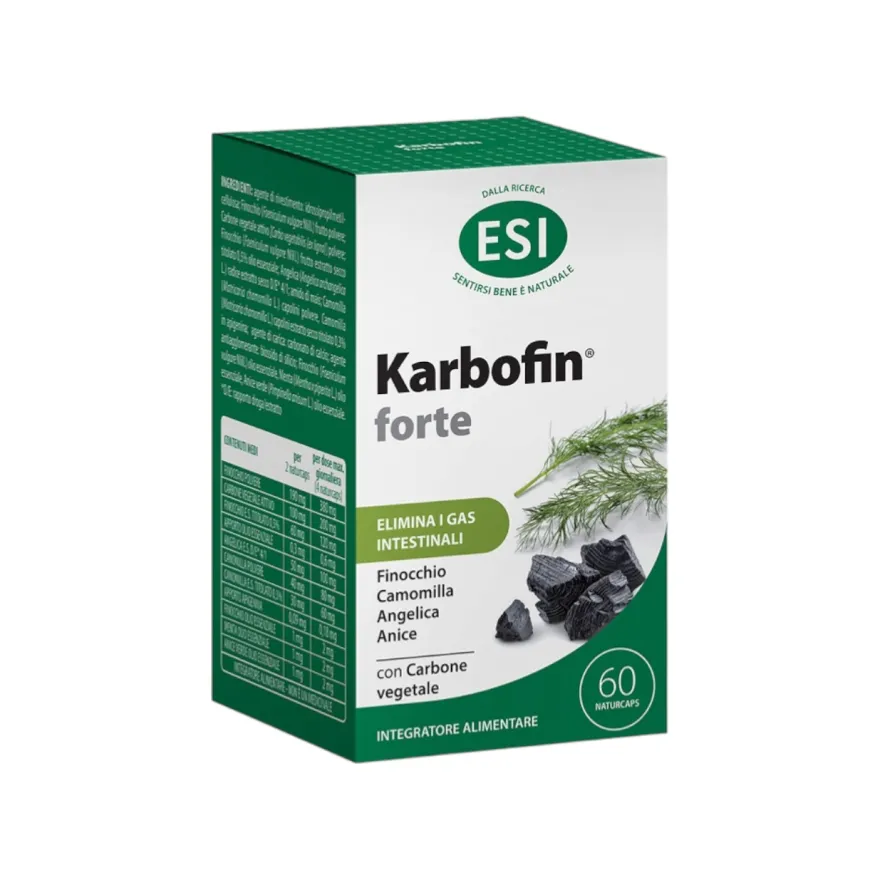 Esi Karbofin Forte Integratore Elimina Gas Intestinali 60 Naturcaps