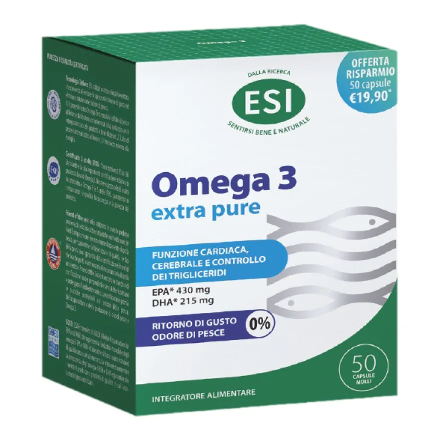 Esi Omega 3 Extra Pure 645mg 50 Capsule