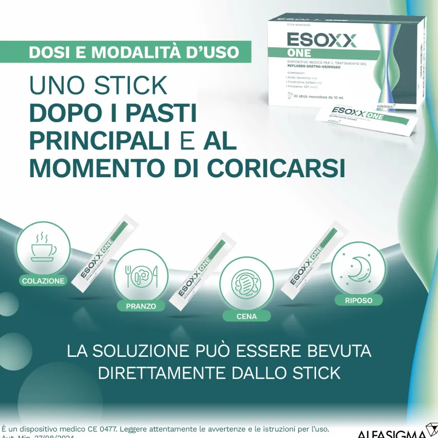 Esoxx One reflusso gastrico e bruciore di stomaco bipacco 2x20 stick