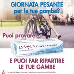 Essaven Gel Con Escina 1% Per Gambe Stanche Gonfie E Pesanti Tubo Da 80g