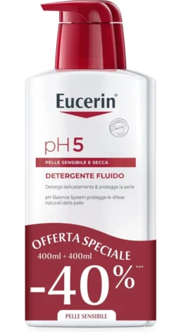 Eucerin Bipacco Ph5 Fluido Detergente 400ml+400ml