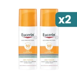 Eucerin Sun Oil Control gel Cream SPF50+ pelle grassa bipacco 2x50ml
