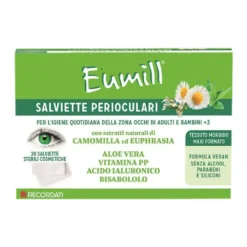 Eumill Salviette Perioculari Detergenti Per Occhi Sensibili 20 Pezzi
