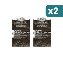 Euphidra Colorpro Xd 407 Tinta Capelli Castano Naturale Freddo 2 confezioni